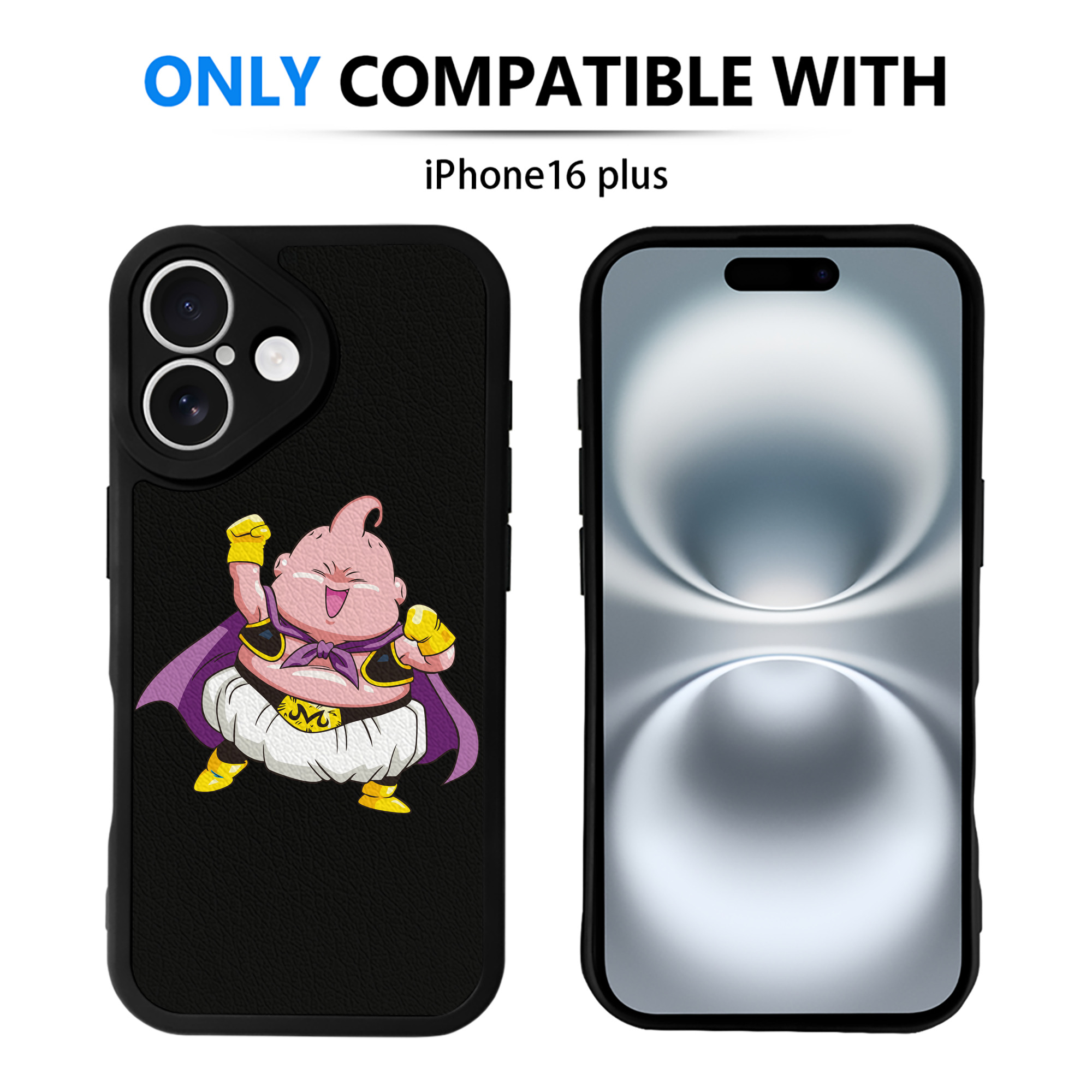 （画像用） ドラゴンボール 魔人ブウ DRAGON BALL Majin Buu 【iPhone 16シリーズ対応】シリコンスマホケース（レザー調） 材質：シリコン